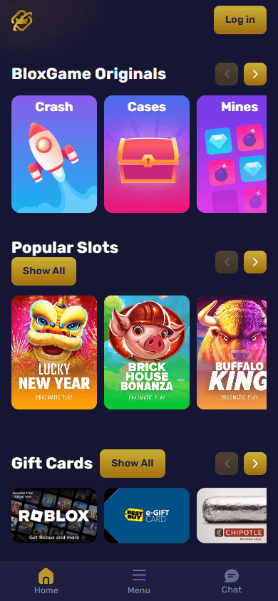 BloxGame_Casino_homepage_mobile