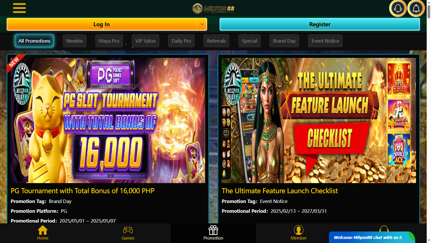Milyon88_Casino_promotions_desktop