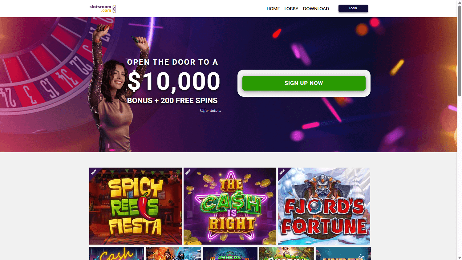 slotsroom_casino_homepage_desktop