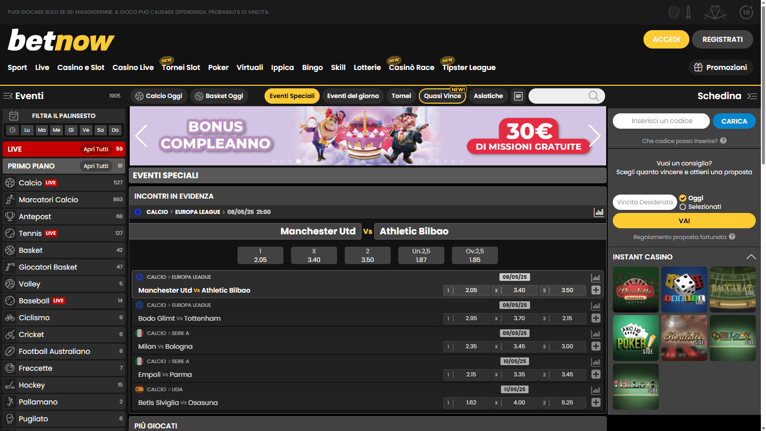 betnow_casino_IT_homepage_desktop