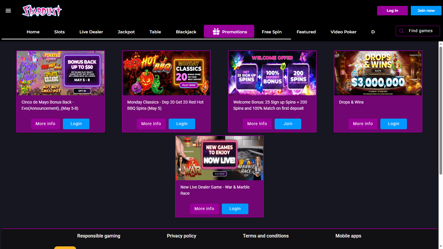 Stardust_Casino_Ontario_promotions_desktop