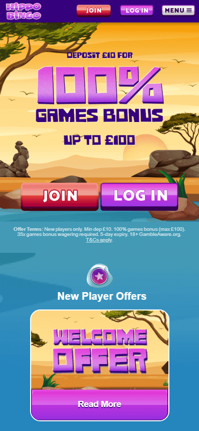 hippo_bingo_casino_homepage_mobile