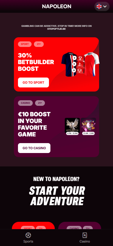 napoleon_sports_&_casino_homepage_mobile