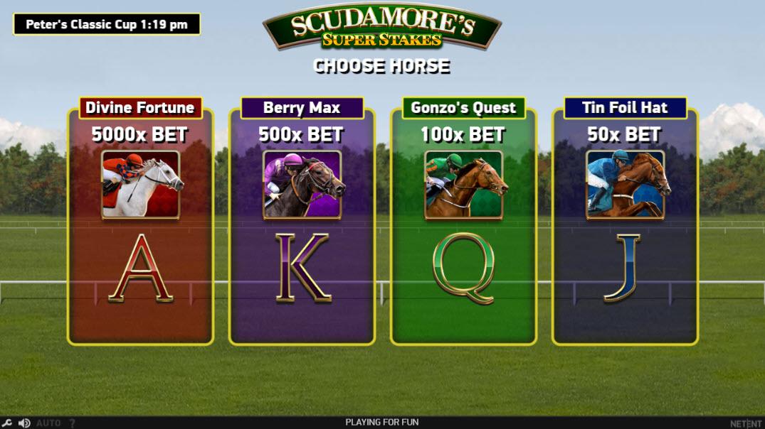Scudamore's Super Stakes free spins bonus