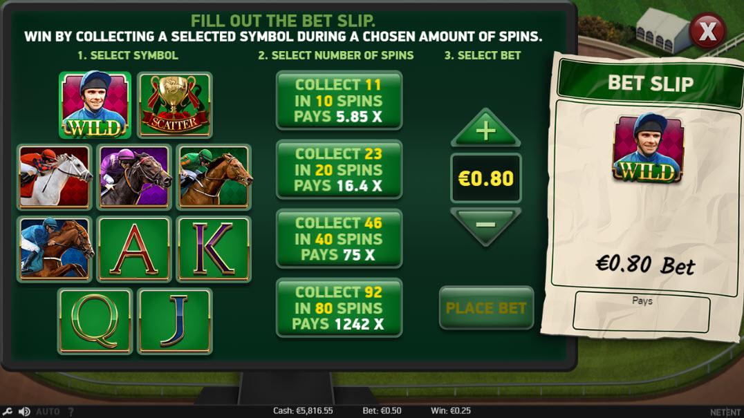 Scudamore's Super Stakes Bet Slip feature