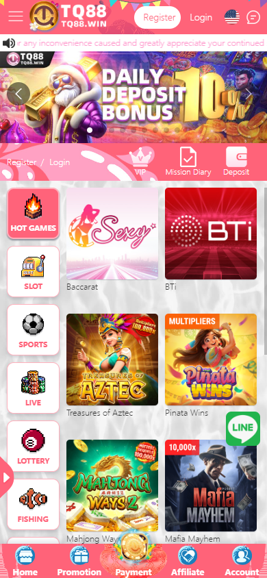 tq88casino_homepage_mobile