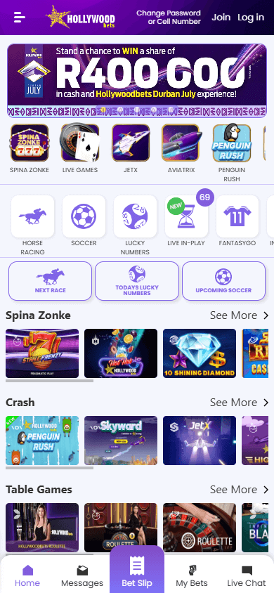 hollywoodbets_casino_za_homepage_mobile