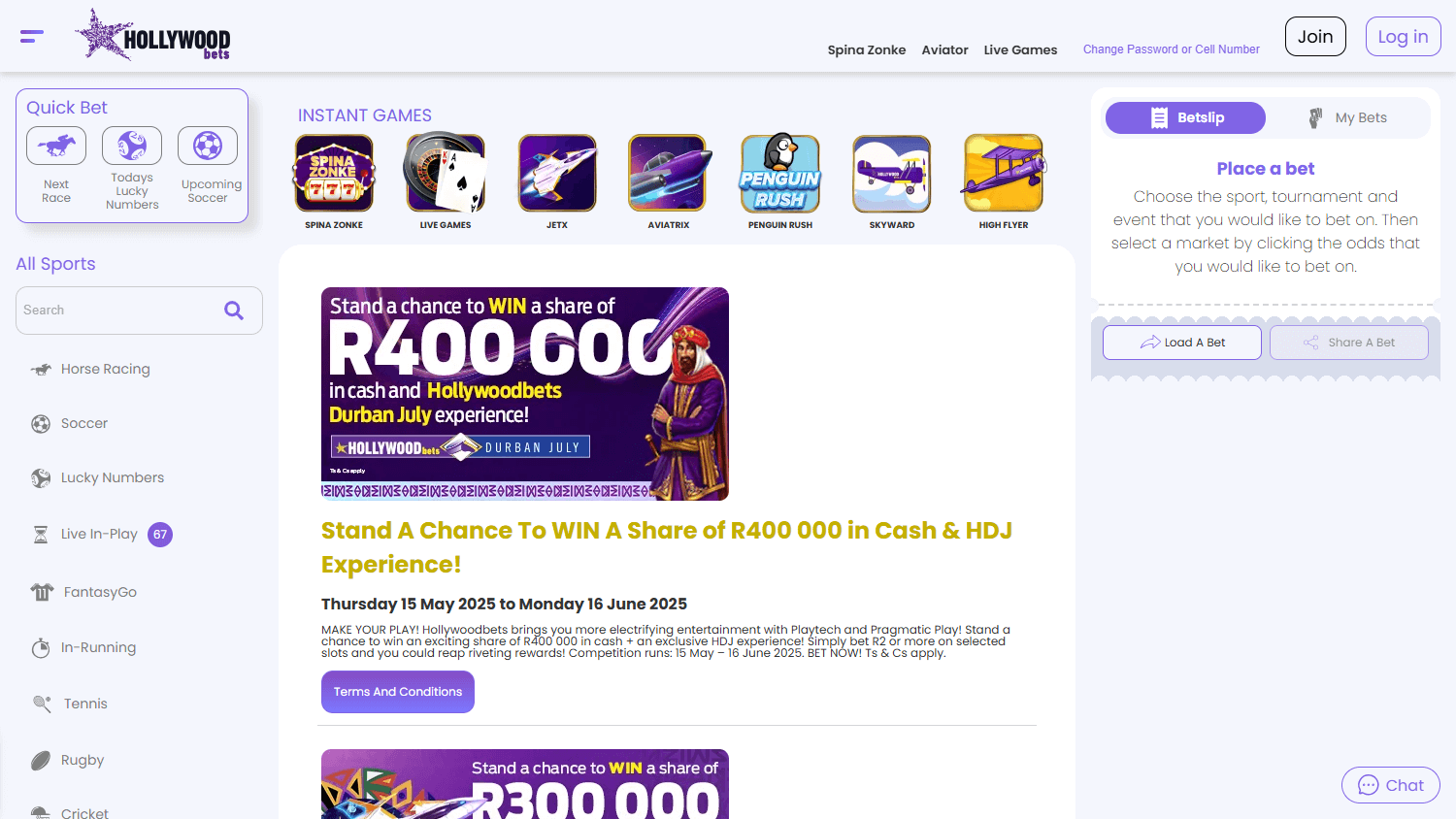 hollywoodbets_casino_za_promotions_desktop
