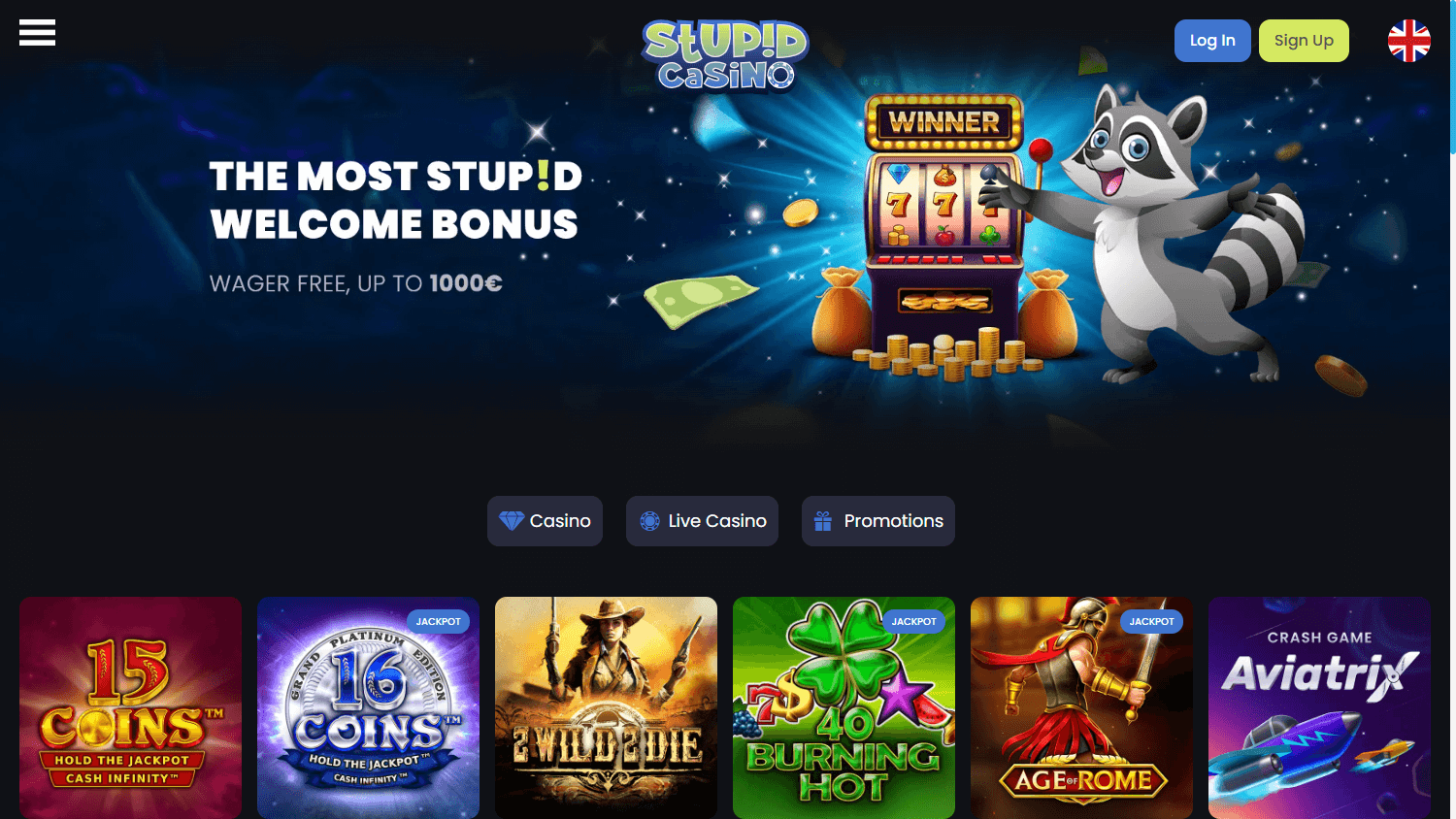 stupid_casino_homepage_desktop