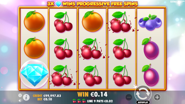 Extra Juicy middle reels win