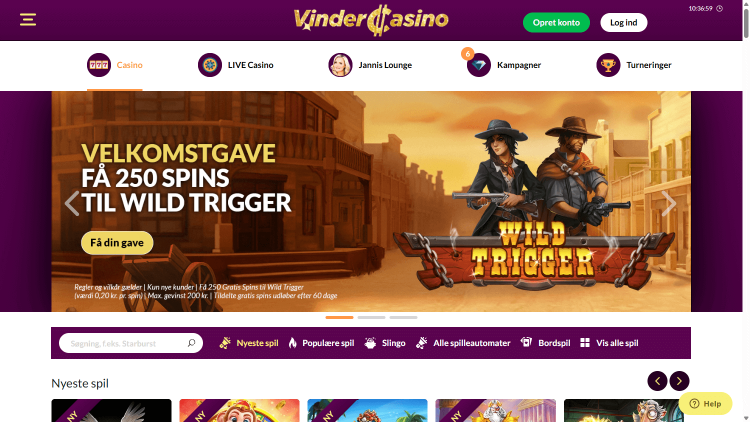 vindercasino_homepage_desktop