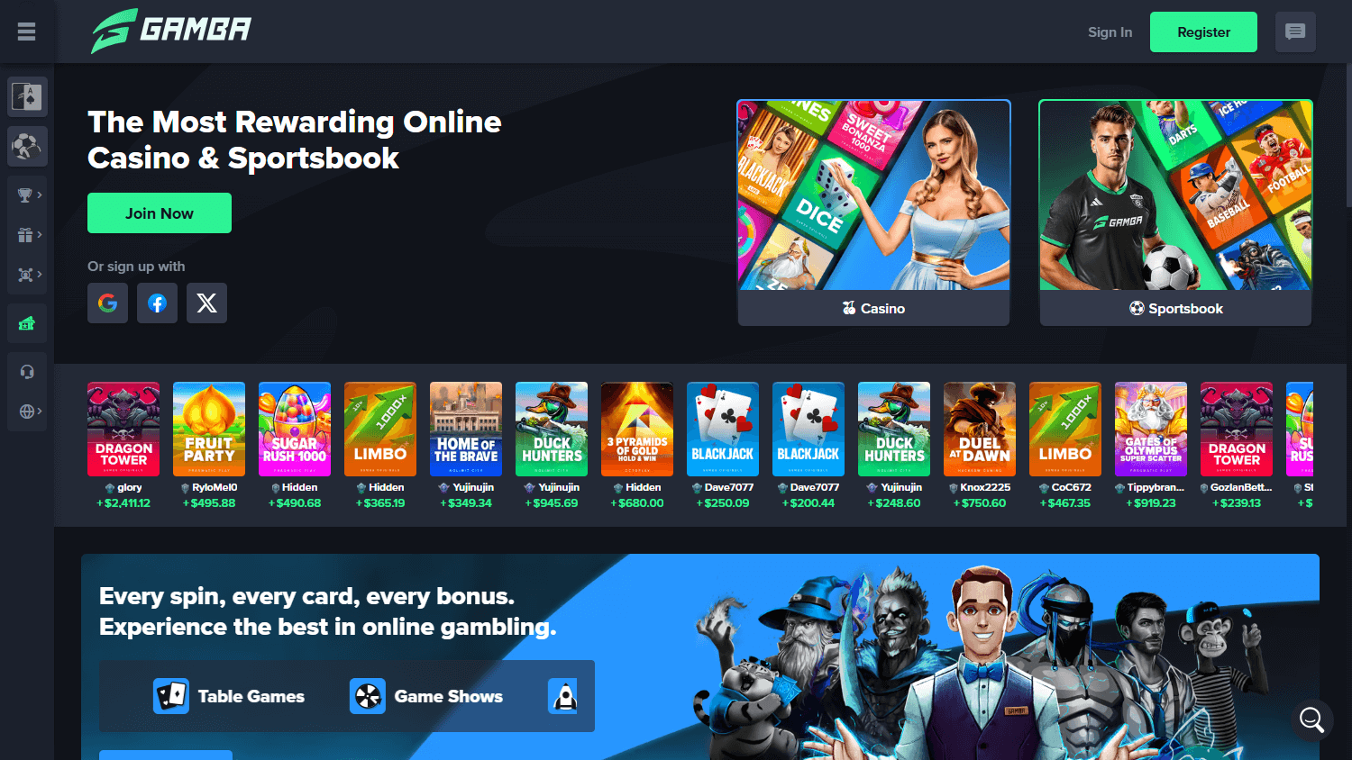 gamba_casino_homepage_desktop