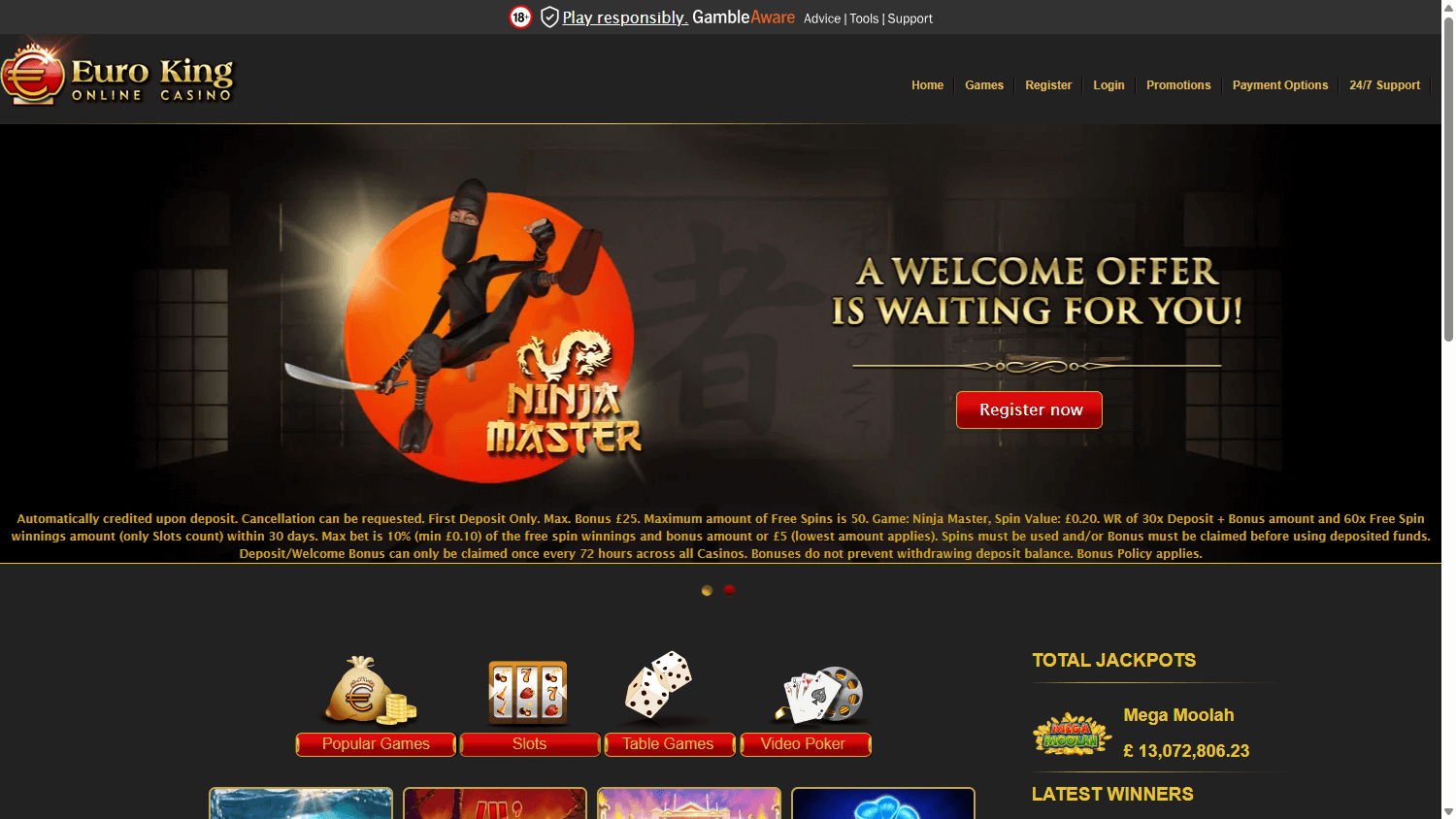 euroking_casino_uk_homepage_desktop