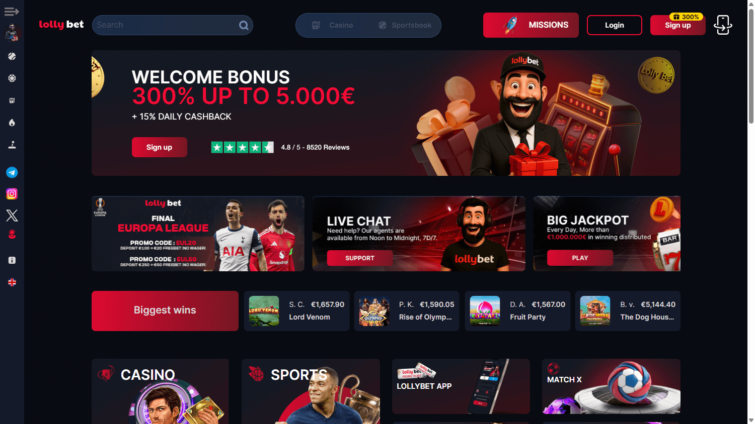 lollybet_casino_homepage_desktop