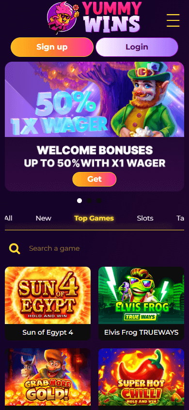 yummy_wins_casino_homepage_mobile