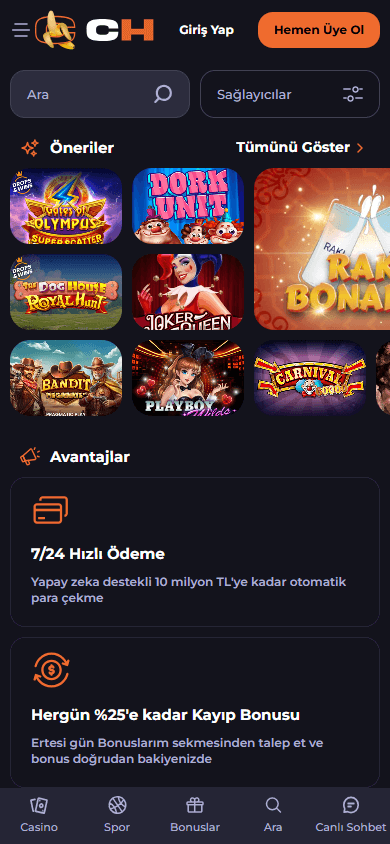 CasinomHub_Casino_homepage_mobile