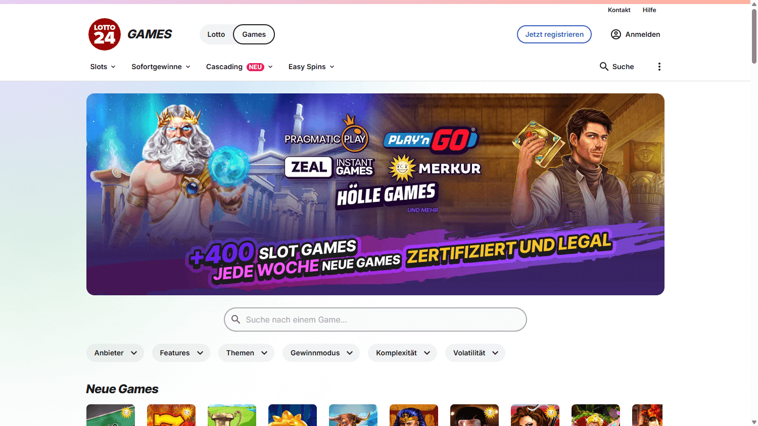 Lotto24_Casino_DE_homepage_desktop
