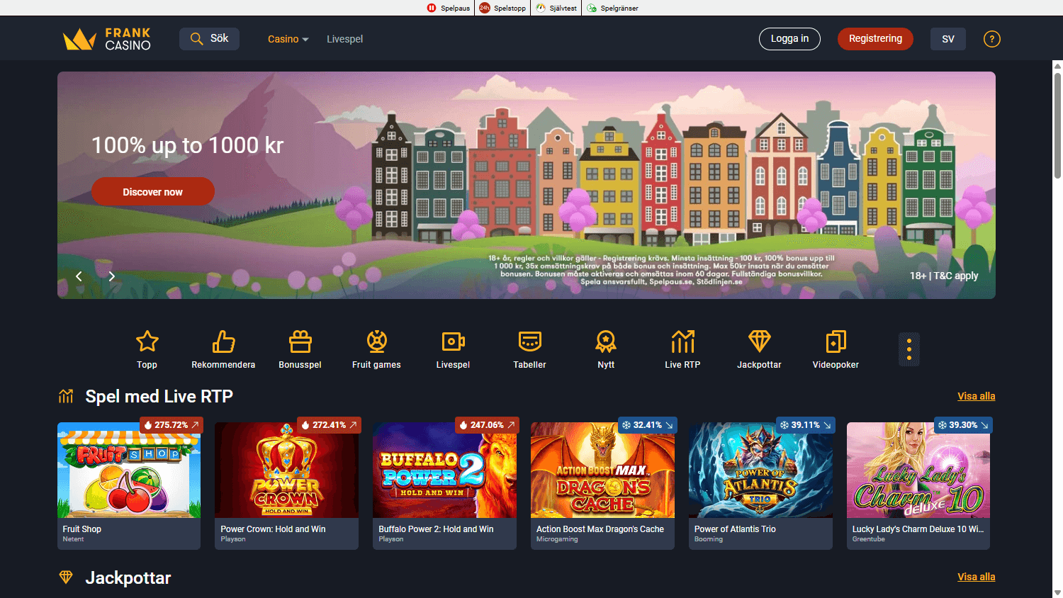 Frank_Casino_SE_homepage_desktop