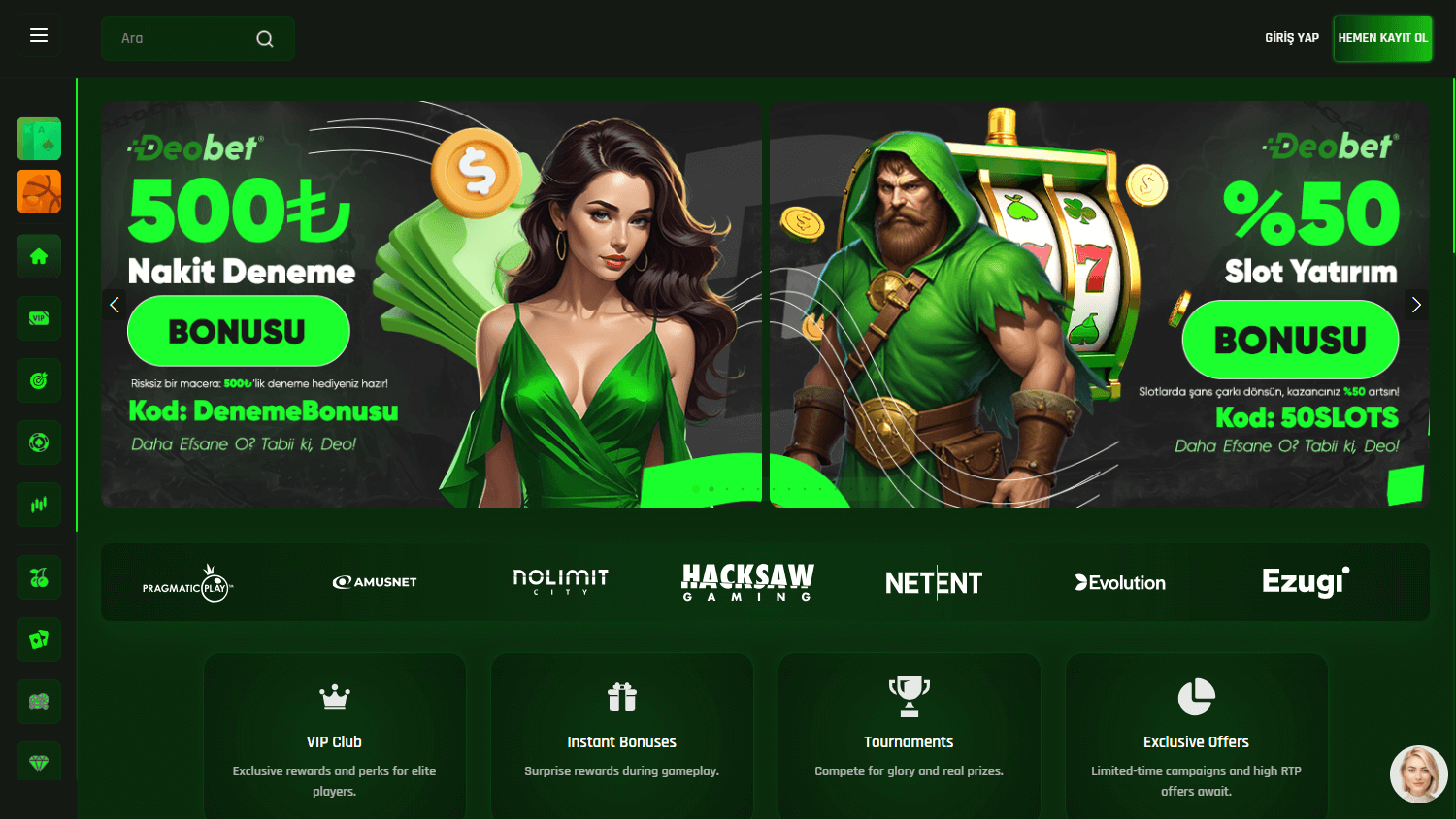DeoBet_Casino_homepage_desktop