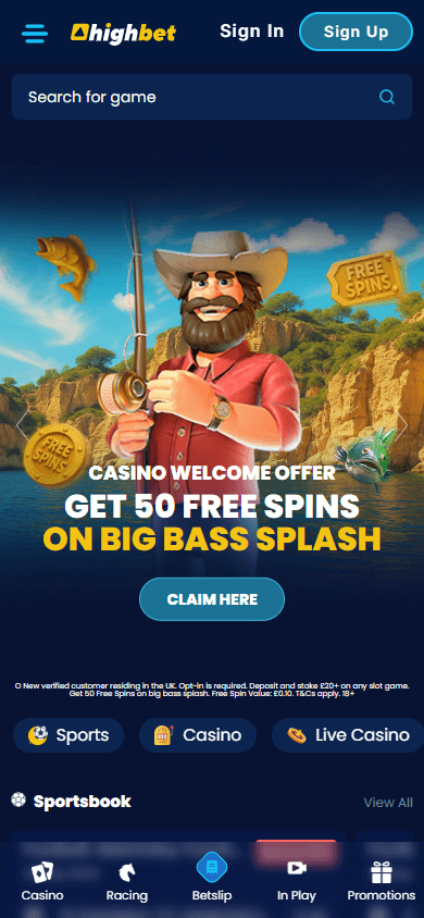 highbet_casino_homepage_mobile