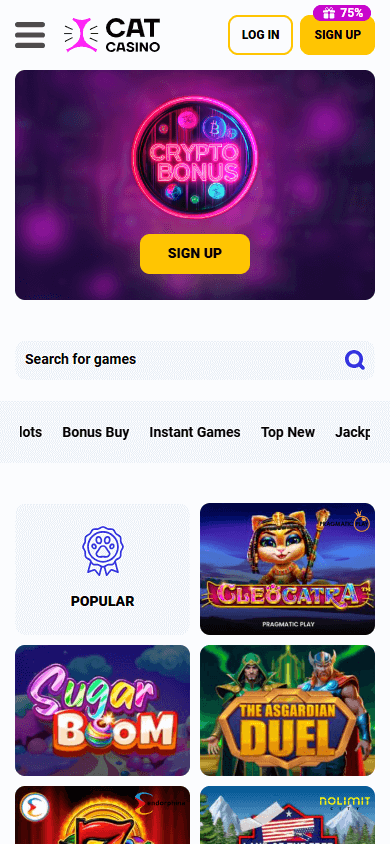 catcasino_homepage_mobile