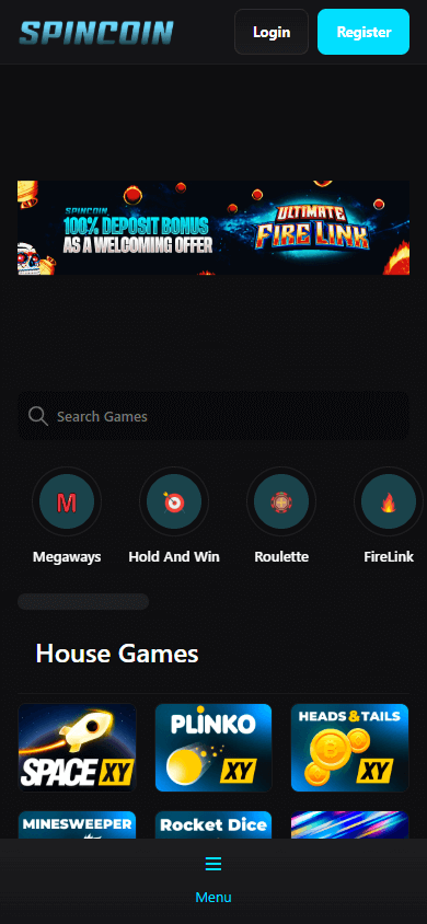 spincoin_casino_homepage_mobile