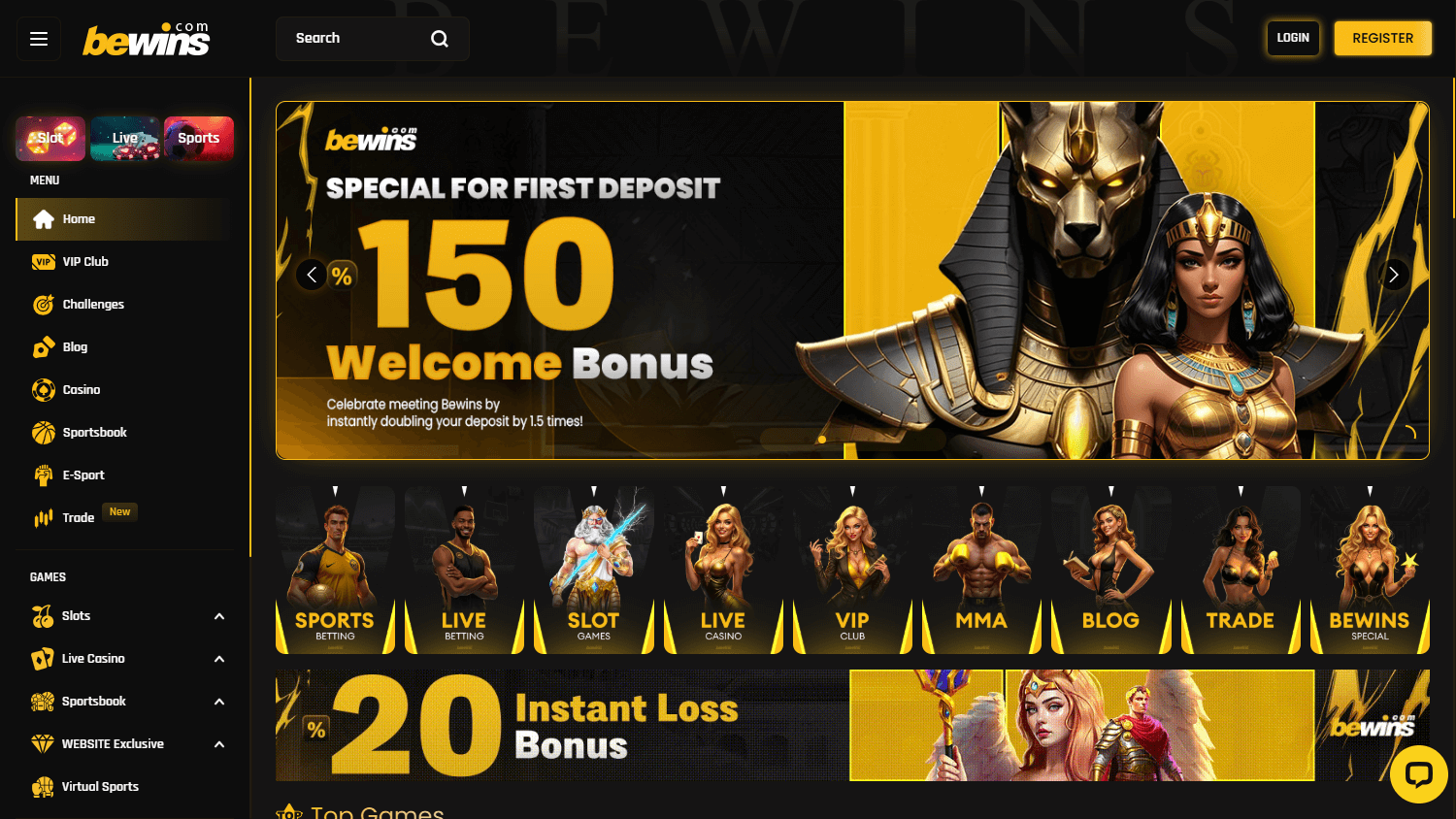 bewins_casino_homepage_desktop