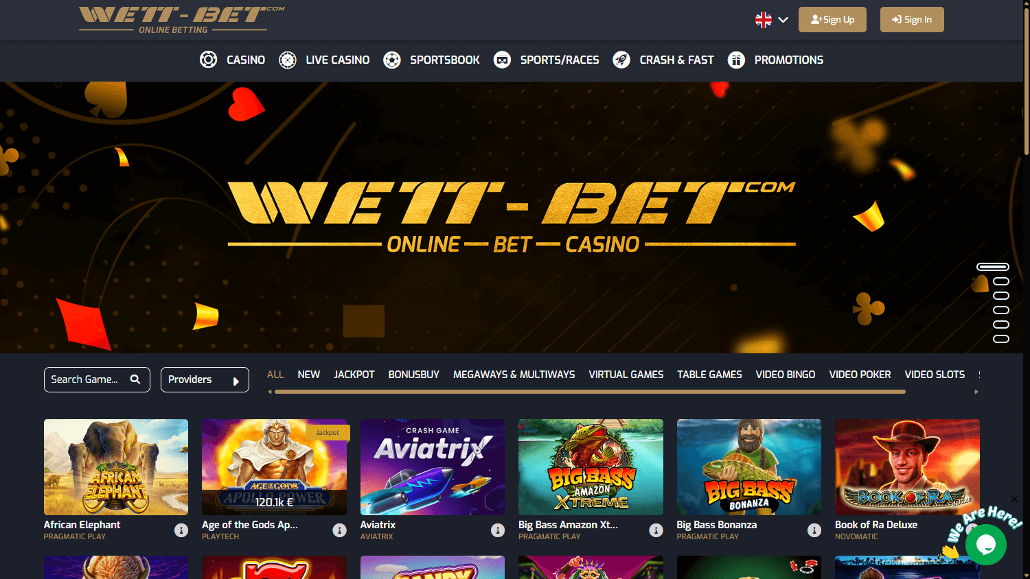 Wett-Bet_Casino_homepage_desktop