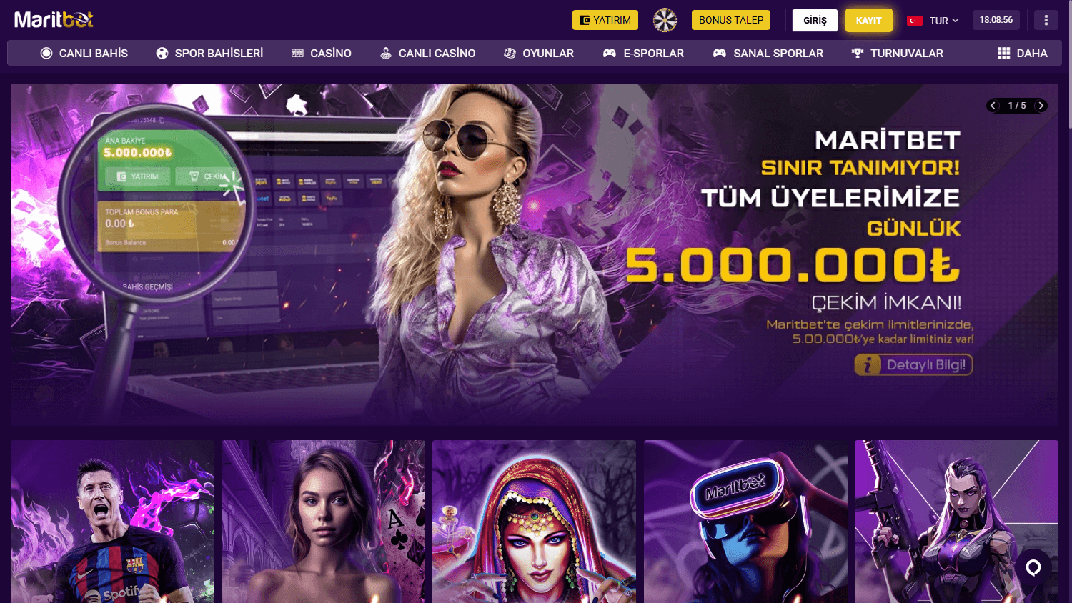 Maritbet_Casino_homepage_desktop