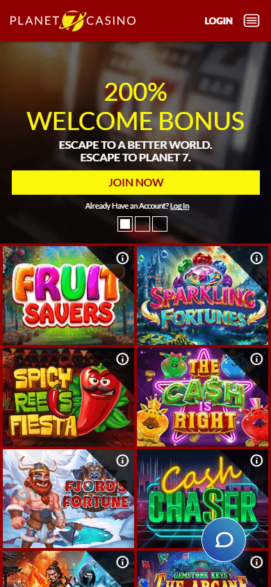Planet_7_Casino_homepage_mobile