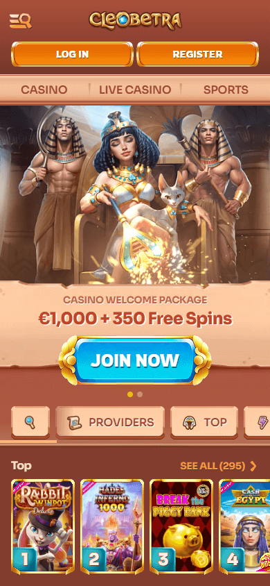 Cleobetra_Casino_homepage_mobile