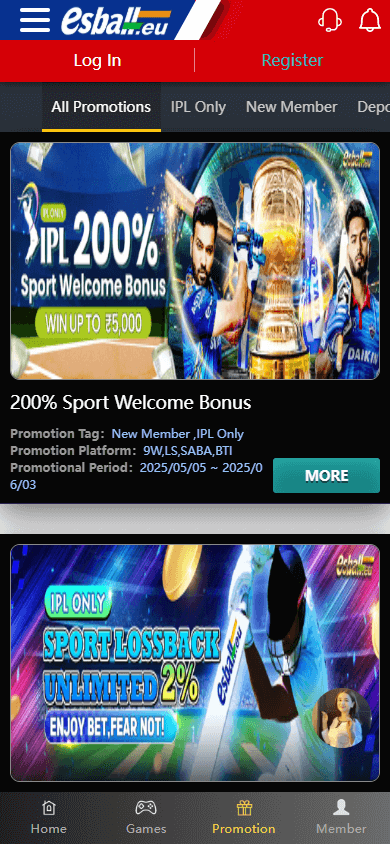 Esball_Casino_promotions_mobile
