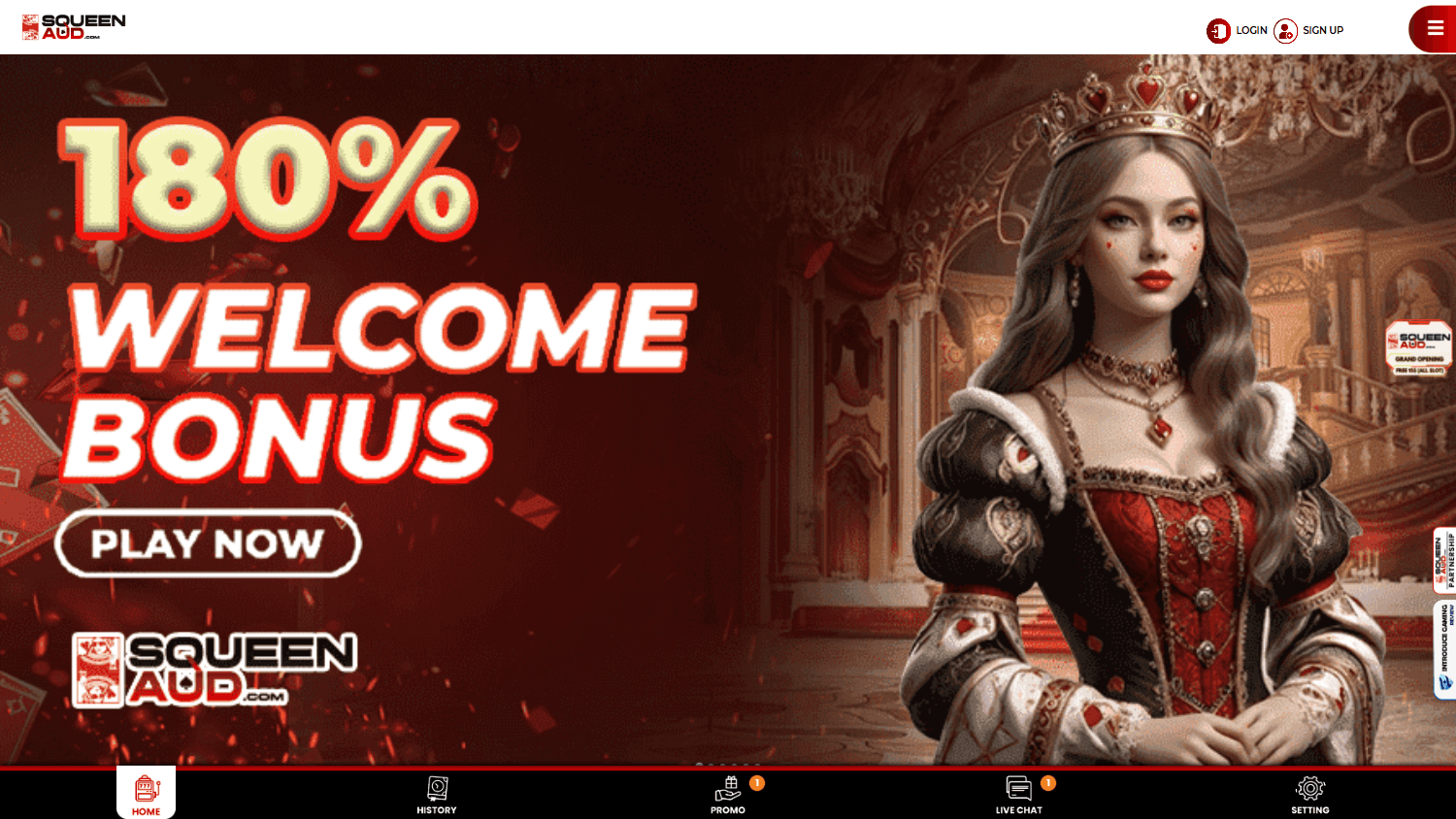 SqueenAUD_Casino_homepage_desktop