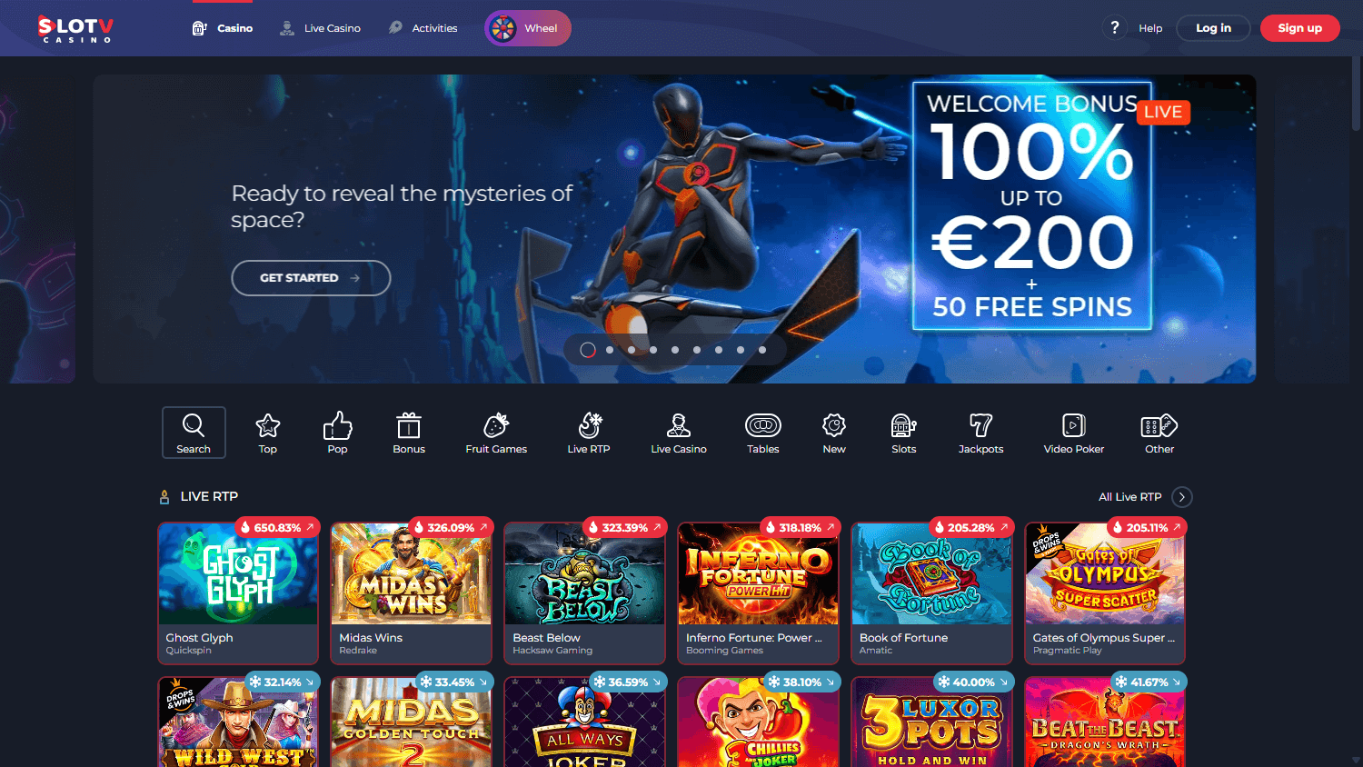 SlotV_Casino_homepage_desktop