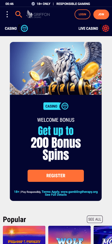 griffon_casino_homepage_mobile