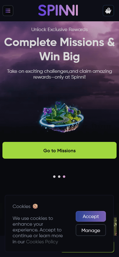 spinni_casino_homepage_mobile