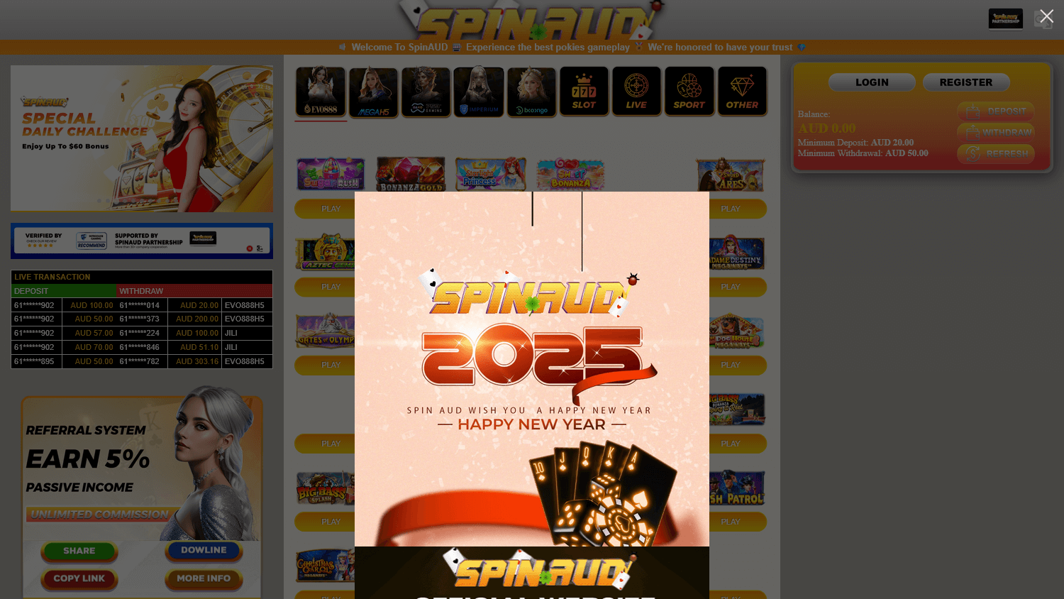 spinaud_casino_homepage_desktop