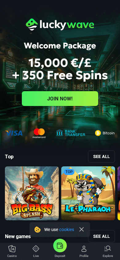 luckywave_casino_homepage_mobile