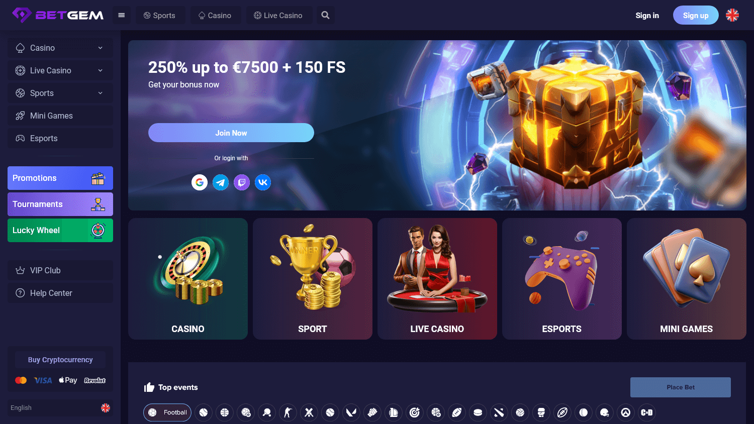 betgem_casino_homepage_desktop