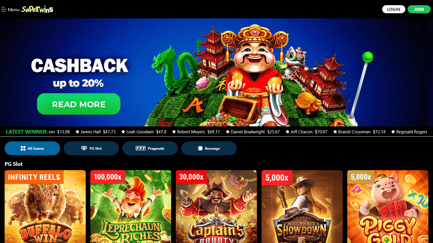 superwinshub_casino_homepage_desktop