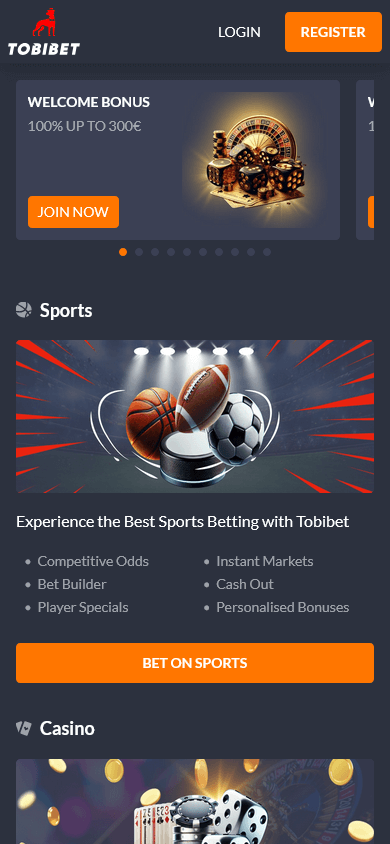 tobibet_casino_homepage_mobile