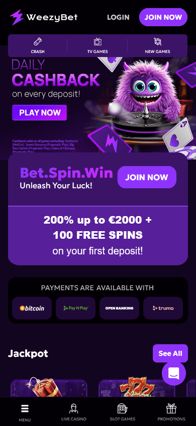 weezybet_casino_homepage_mobile