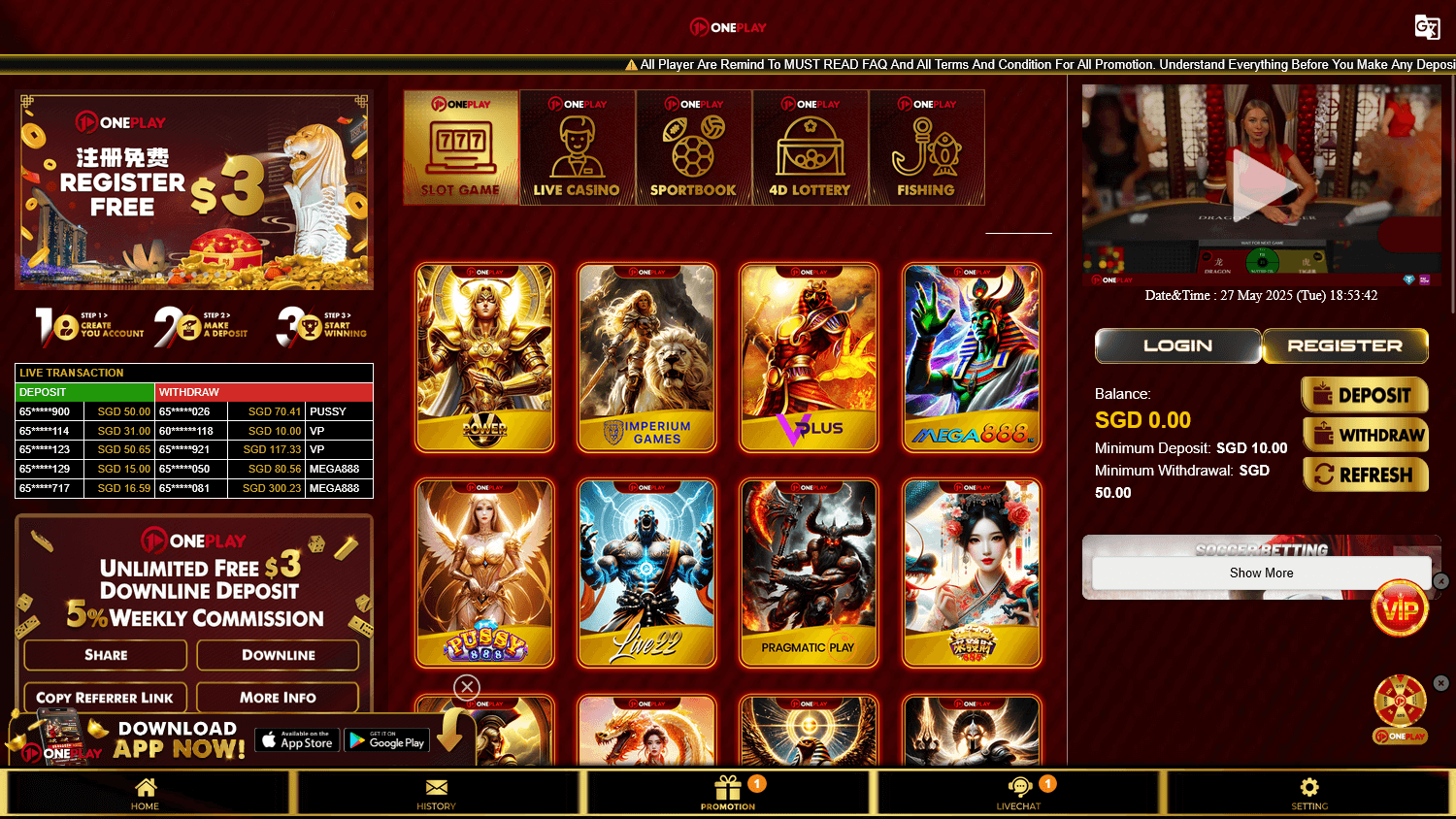 oneplay_casino_homepage_desktop