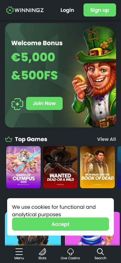 winningz_casino_homepage_mobile