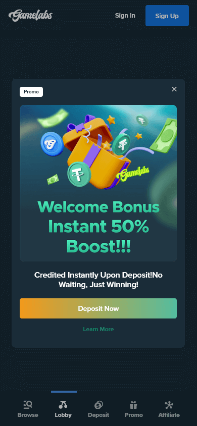 gamelabs_casino_homepage_mobile