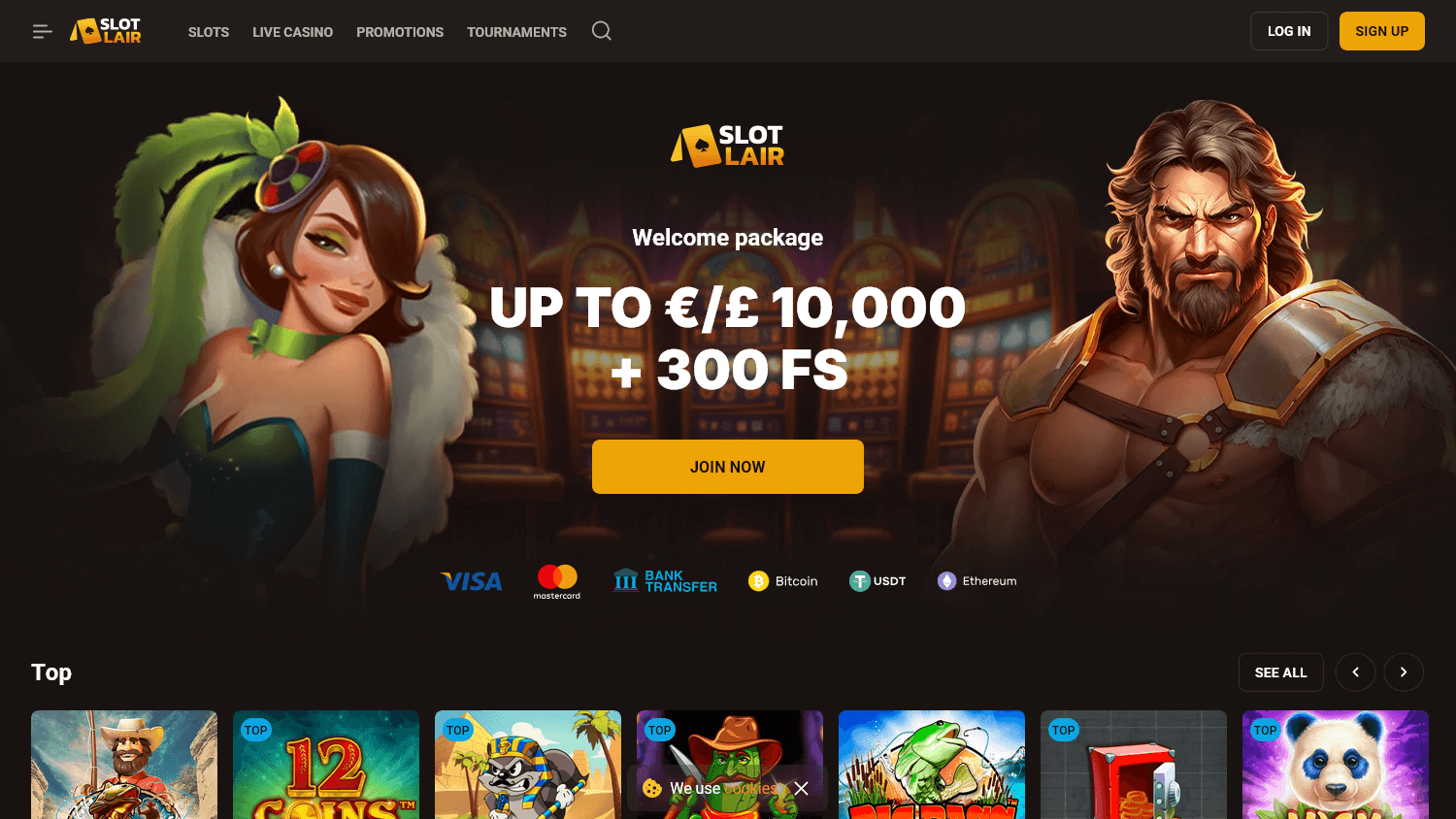 slot_lair_casino_homepage_desktop