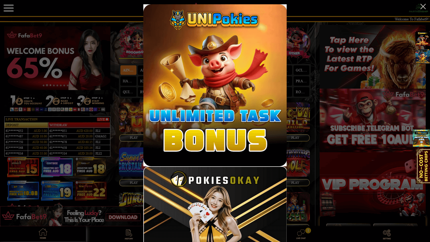 fafabet9_casino_homepage_desktop