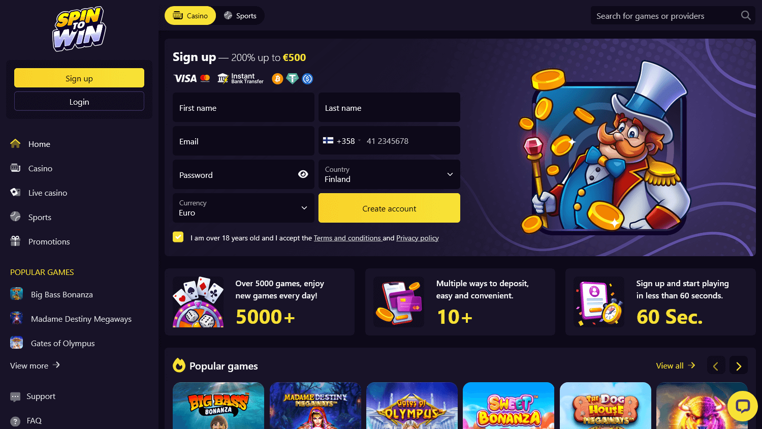spintowin_casino_homepage_desktop