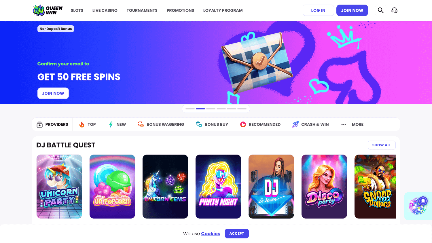 queenwin_casino_homepage_desktop