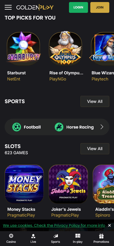 goldenplay_casino_homepage_mobile